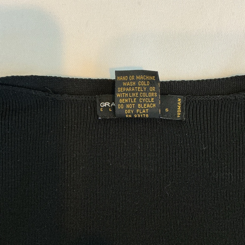 Grace Elements Classic Black Open Front Silk Blen… - image 5